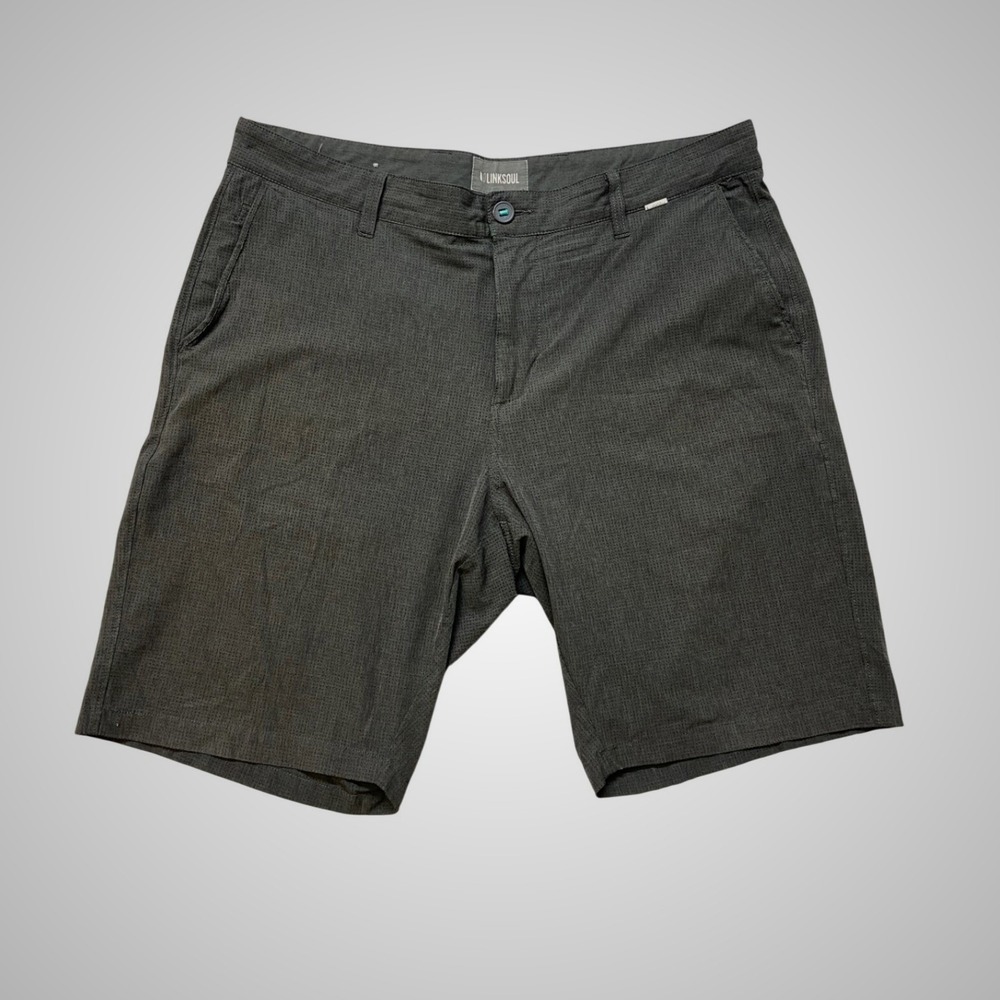 Linksoul Mens Boardwalker Shorts Dark Gray Perforated Golf Performance Size‎ 36
